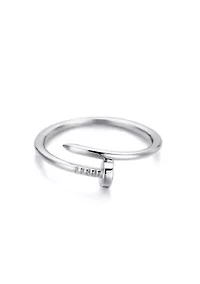 Silver Plated Nail Ring