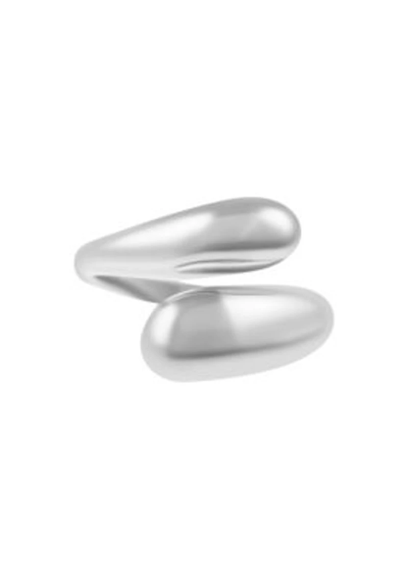 Tarnish Resistant Silver Plated Overlapping Chunky Bands Ring