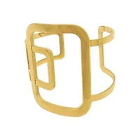 Tarnish Resistant 14k Gold Plated Sculptural Cuff
