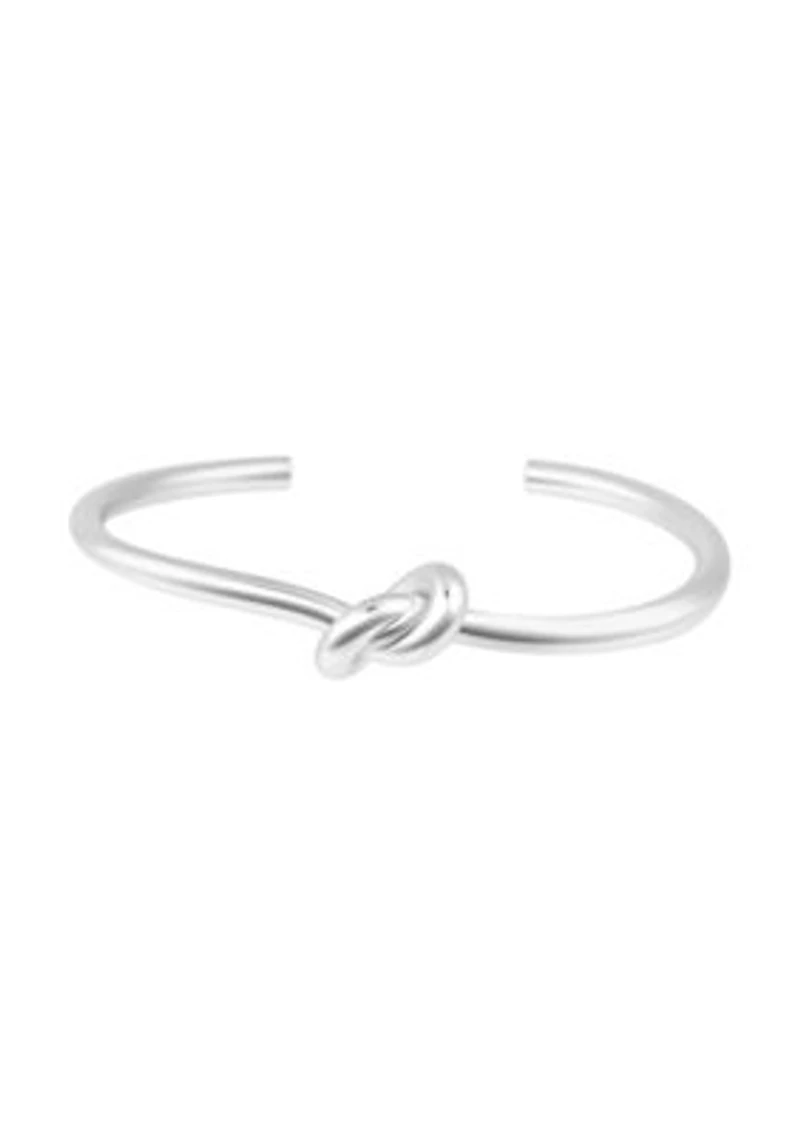 Silver Plated Knot Cuff Bracelet