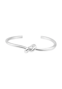 Silver Plated Knot Cuff Bracelet