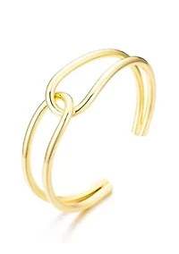 14k Gold Plated Overlapping Cuff