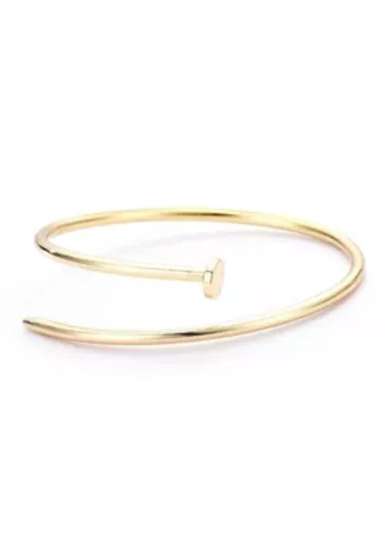 Gold Plated Thin Nail Cuff