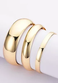 Gold Plated 3-Bangle Set