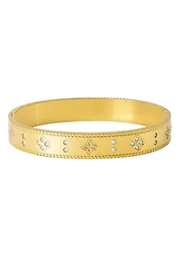 Tarnish Resistant 18k Gold Plated Clover Bangle