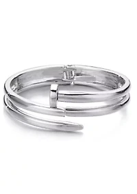 Silver Plated Hinge Nail Cuff