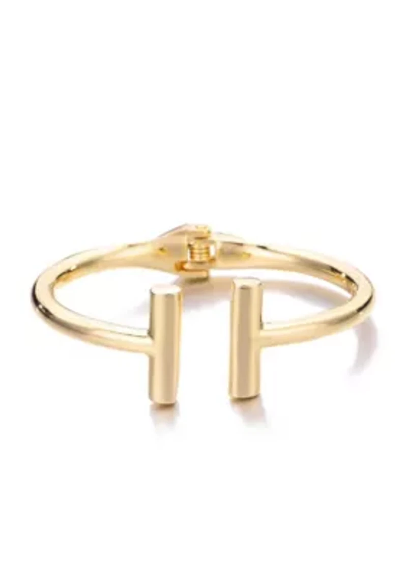 Gold Plated Bar Cuff