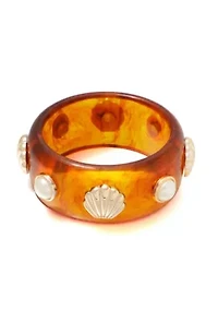Shell and Pearl-Studded Tortoise Cuff