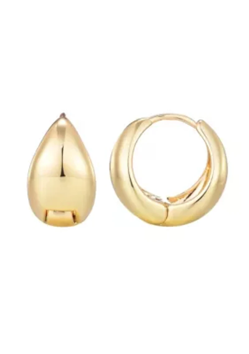 14k Gold Plated Purse Hoop Earrings