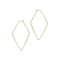 Tarnish Resistant 14k Gold Plated Geometric Hoop Earrings