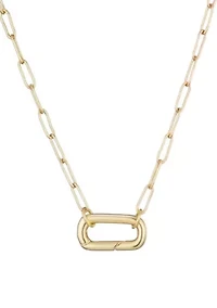 14k Gold Plated Lock Necklace