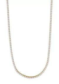 14k Yellow Gold 3mm Tennis Chain Necklace