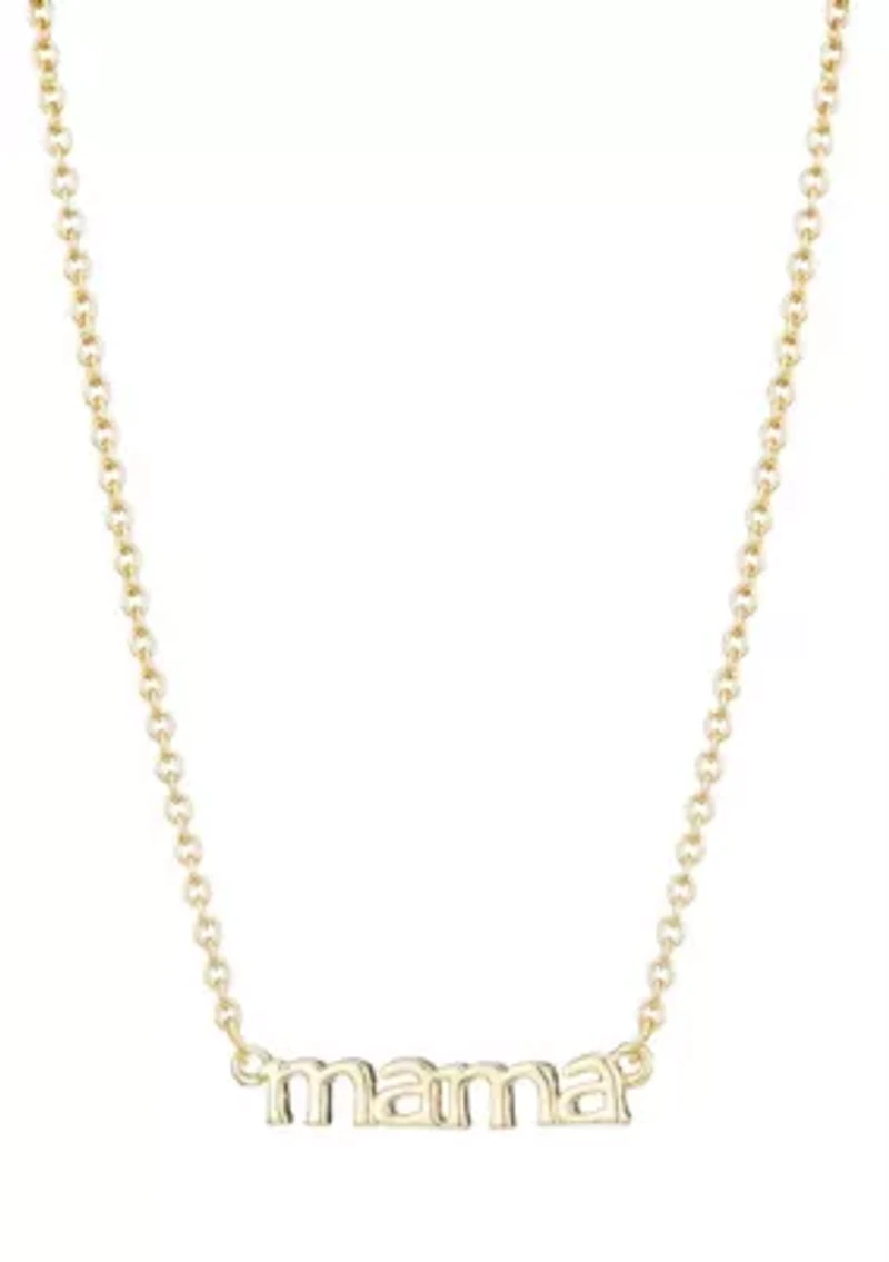 14k Gold Plated Mama Necklace