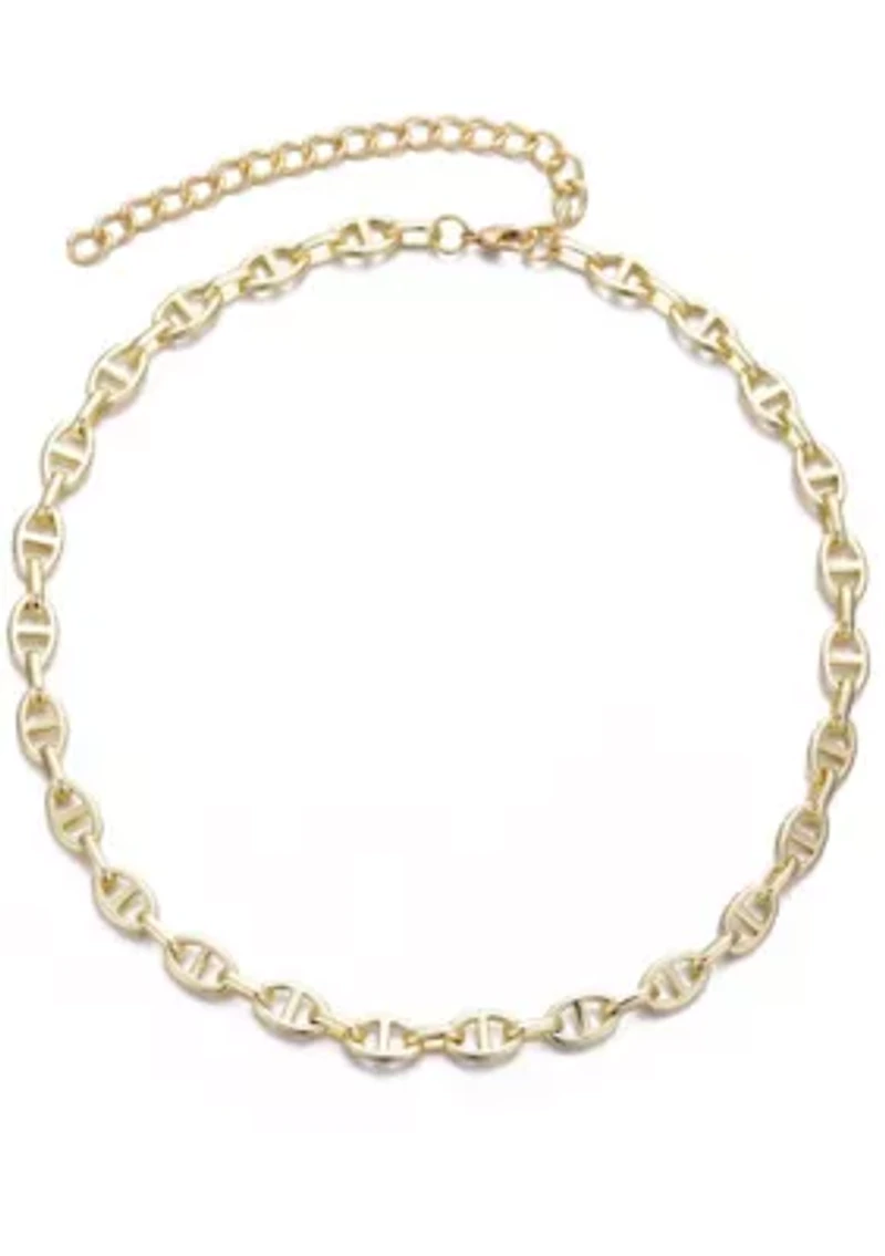 Gold Plated Mariner Link Chain Necklace