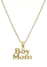 14k Gold Plated Boymom Pendant Necklace
