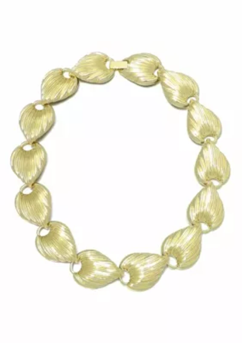 14k Gold Plated Deco Link Necklace