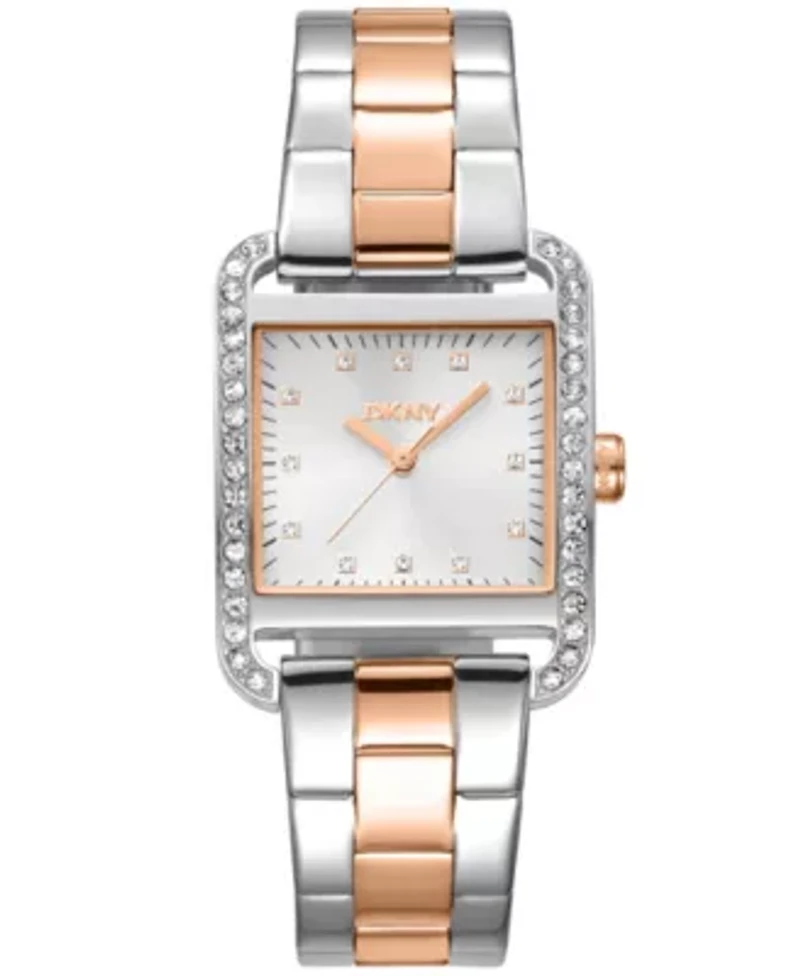 Women's City Glitz Silver Dial Gold-Two-Tone Stainless Steel Bracelet Watch