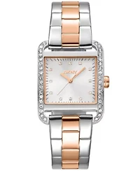 Women's City Glitz Silver Dial Gold-Two-Tone Stainless Steel Bracelet Watch