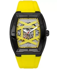Men's Urban Automatic Yellow Dial Yellow Silicone Strap Watch