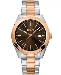 Men's Modernist Classics Brown Dial Gold Two-Tone Stainless Steel Bracelet Watch