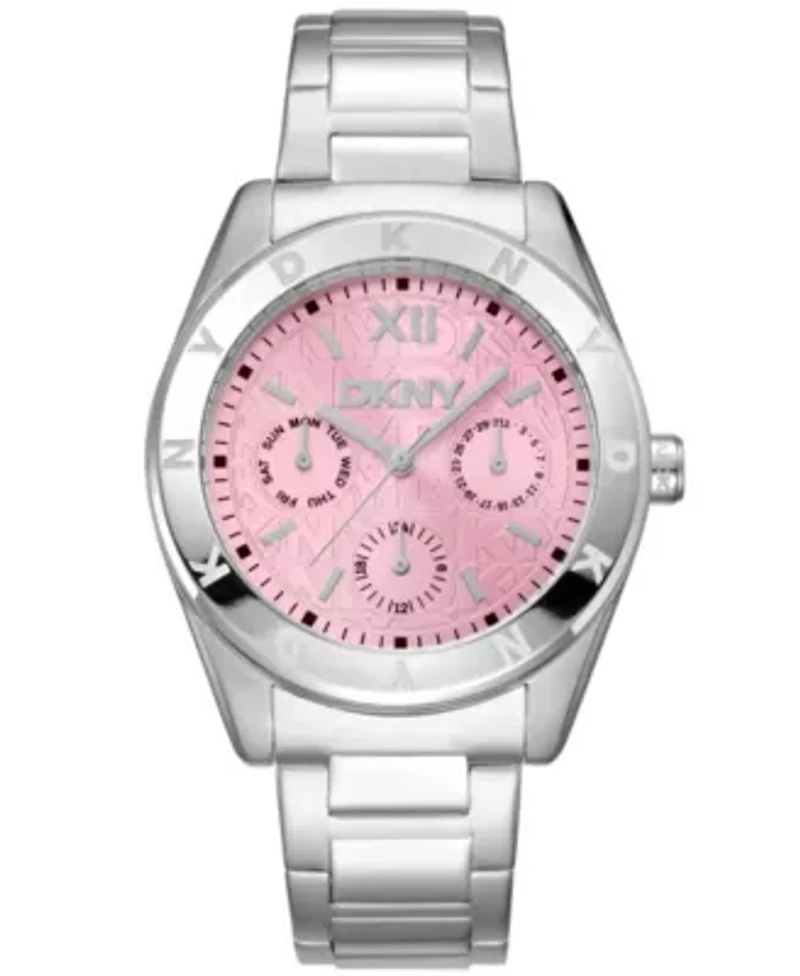 Women's Chambers Multi Sport Chronograph Pink Dial Stainless Steel Bracelet Watch