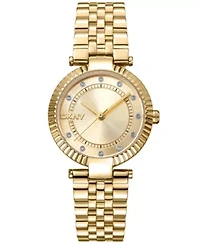 Women's Essential Glitz Champagne Dial Gold-Tone Stainless Steel Bracelet Watch