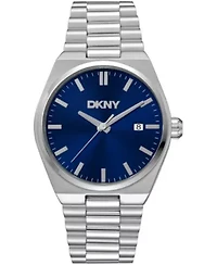DKNY Men's Date Blue Dial Stainless Steel Bracelet Watch 40mm 100M
