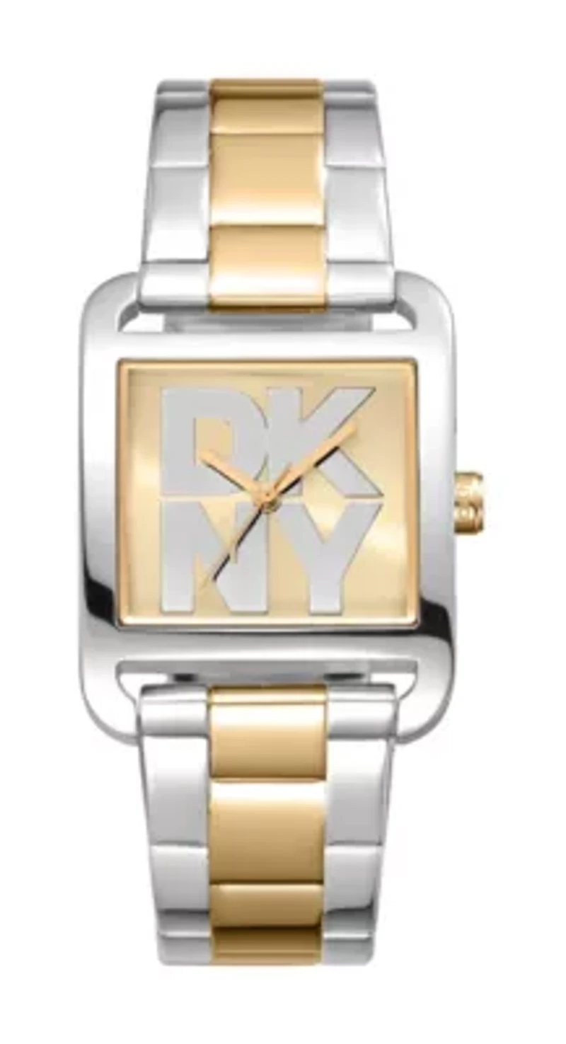 Women's City Maxi Champagne Dial Gold-Two-Tone Stainless Steel Bracelet Watch