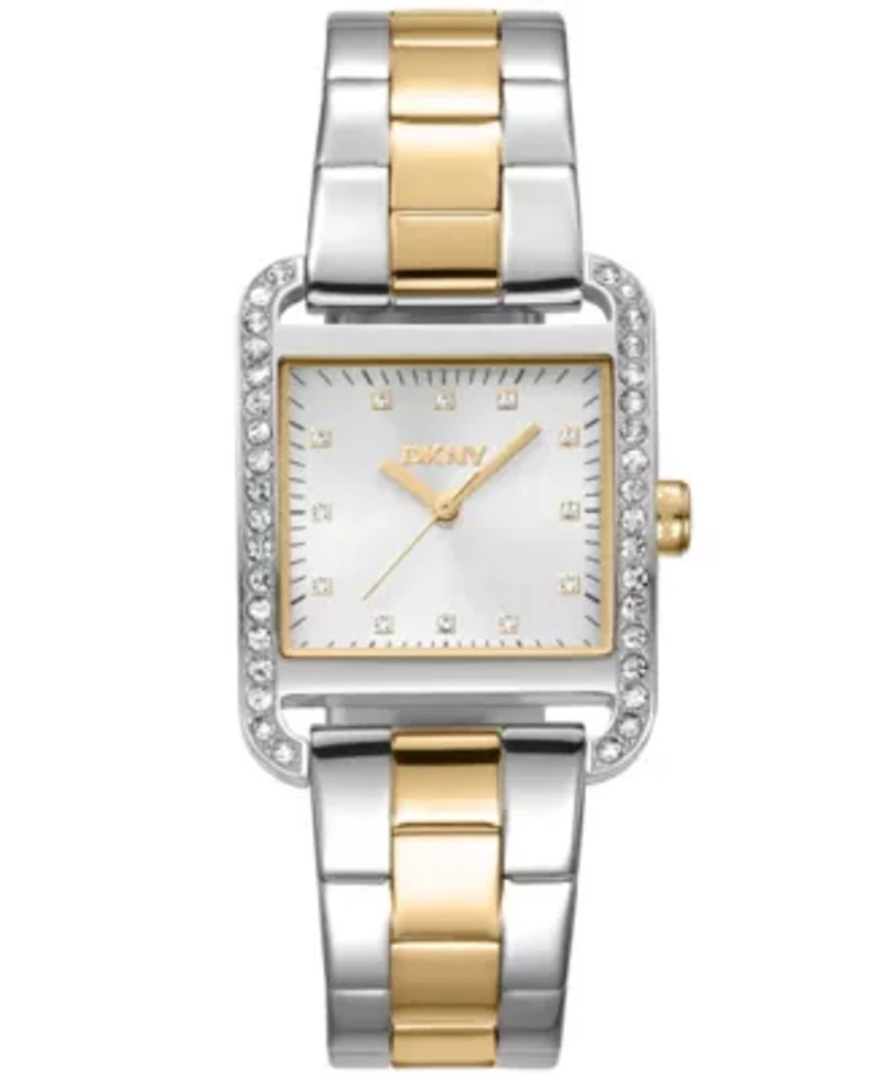 Women's City Glitz Silver Dial Gold Two-Tone Stainless Steel Bracelet Watch