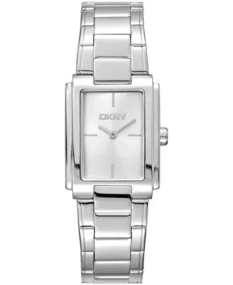 DKNY Women's Silver Dial Stainless Steel Bracelet Watch 23 x 30mm 30M