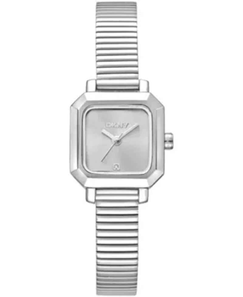 DKNY Women's Silver Dial Stainless Steel Tubogas Bracelet Watch 22mm 30M