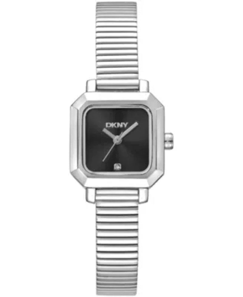 DKNY Women's Black Dial Stainless Steel Tubogas Bracelet Watch 22mm 30M