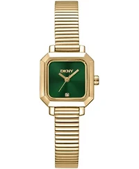 DKNY Women's Dark Green Gold-Tone Stainless Steel Tubogas Bracelet Watch 22mm 30M