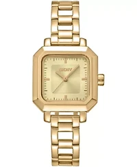 DKNY Women's Champagne Dial Open Link Gold-Tone Stainless Steel Bracelet Watch 27 x 27mm 30M