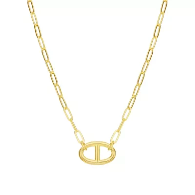 Gold Plated 16" + 2" Marina Link Necklace
