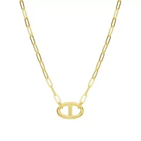 Gold Plated 16" + 2" Marina Link Necklace