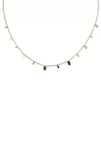 Dainty Ibiza Style Necklace With Squares