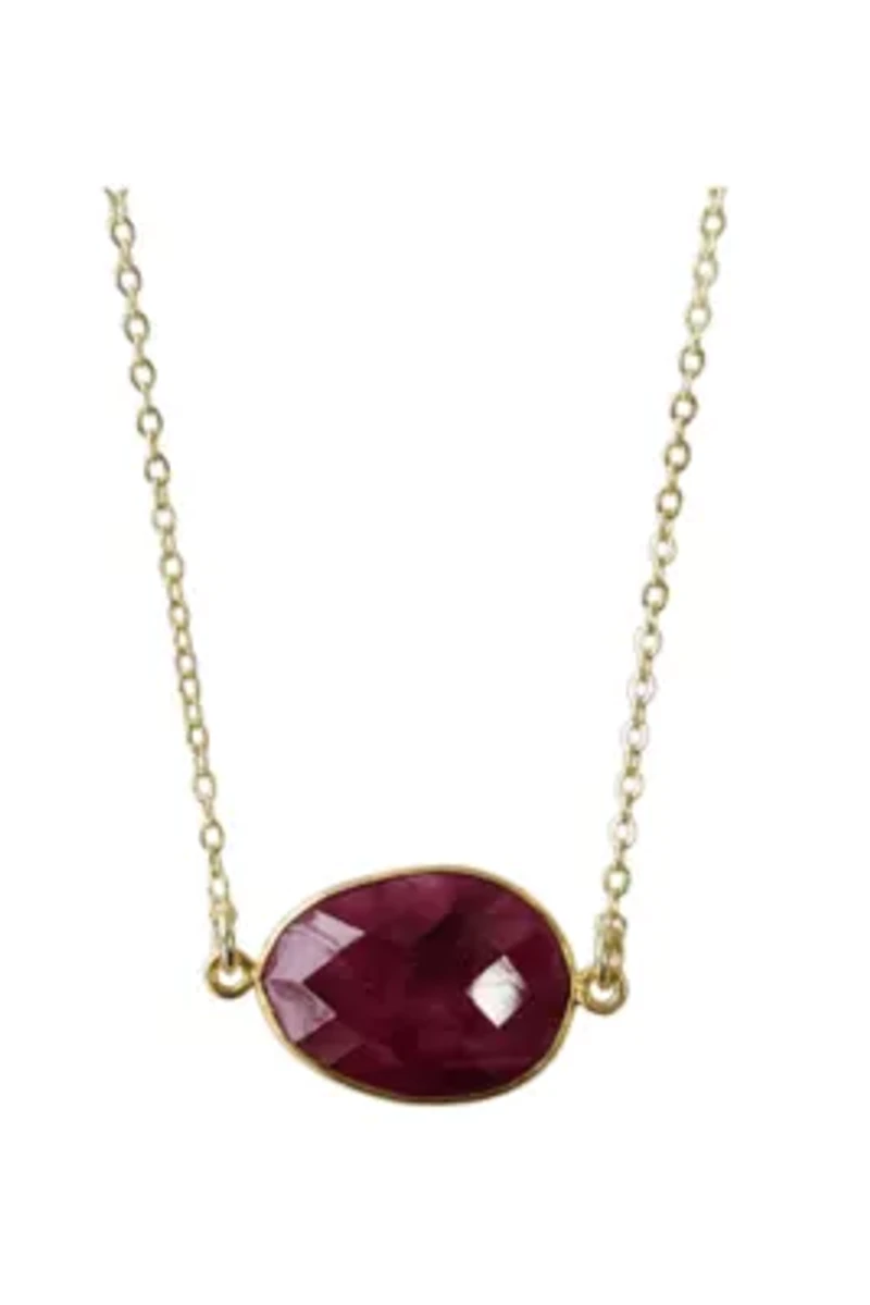 Mrs Parker Necklace In Silver Ruby
