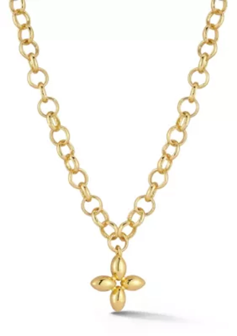 Chunky Clover Pendant Necklace