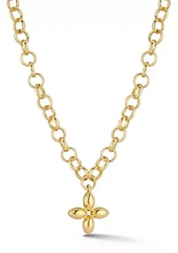 Chunky Clover Pendant Necklace