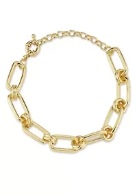 Open Rectangular Double Link Bracelet