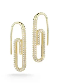 Sterling Silver Cubic Zirconia Paperclip Threader Earrings
