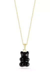 Sterling Silver Bear Pendant Necklace