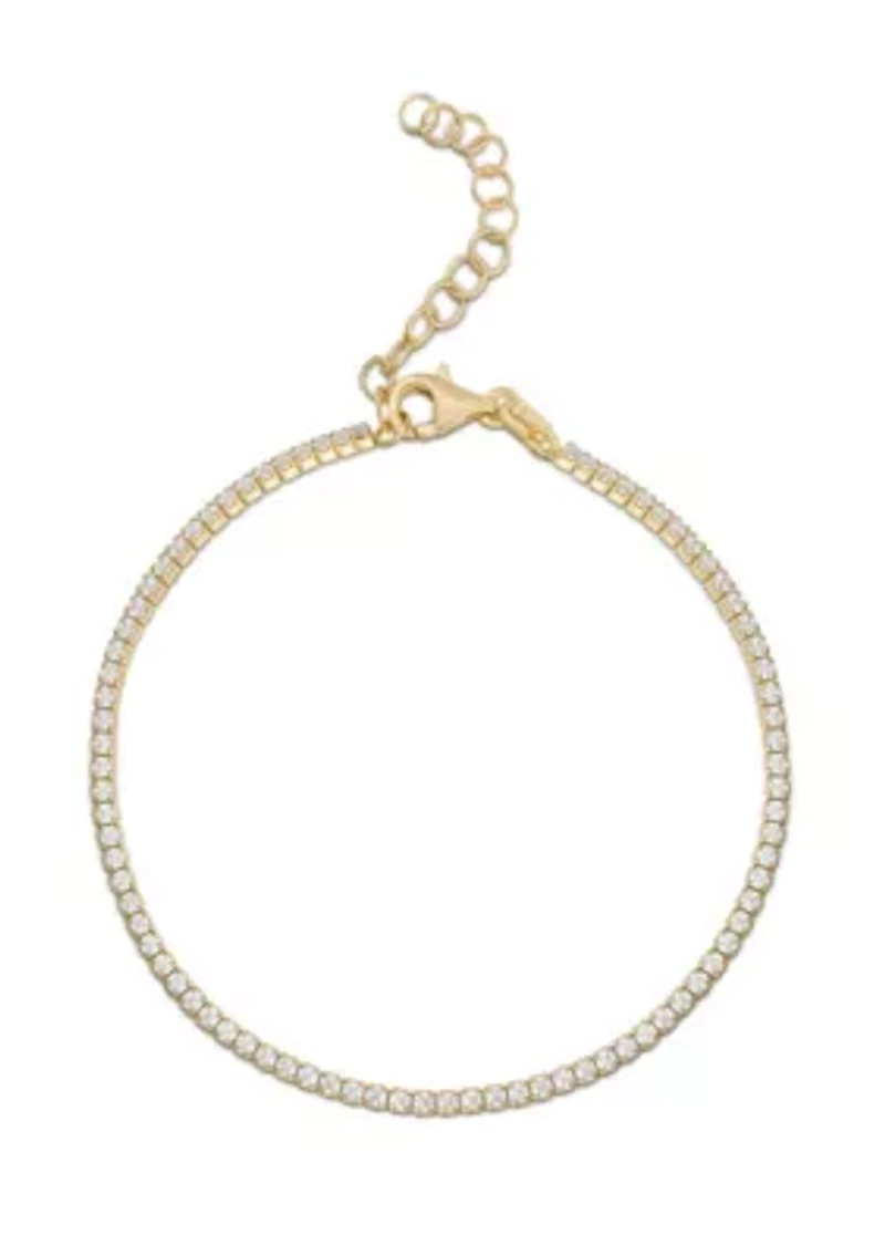 Sterling Silver Cubic Zirconia Tennis Bracelet
