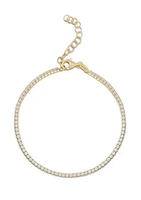 Sterling Silver Cubic Zirconia Tennis Bracelet