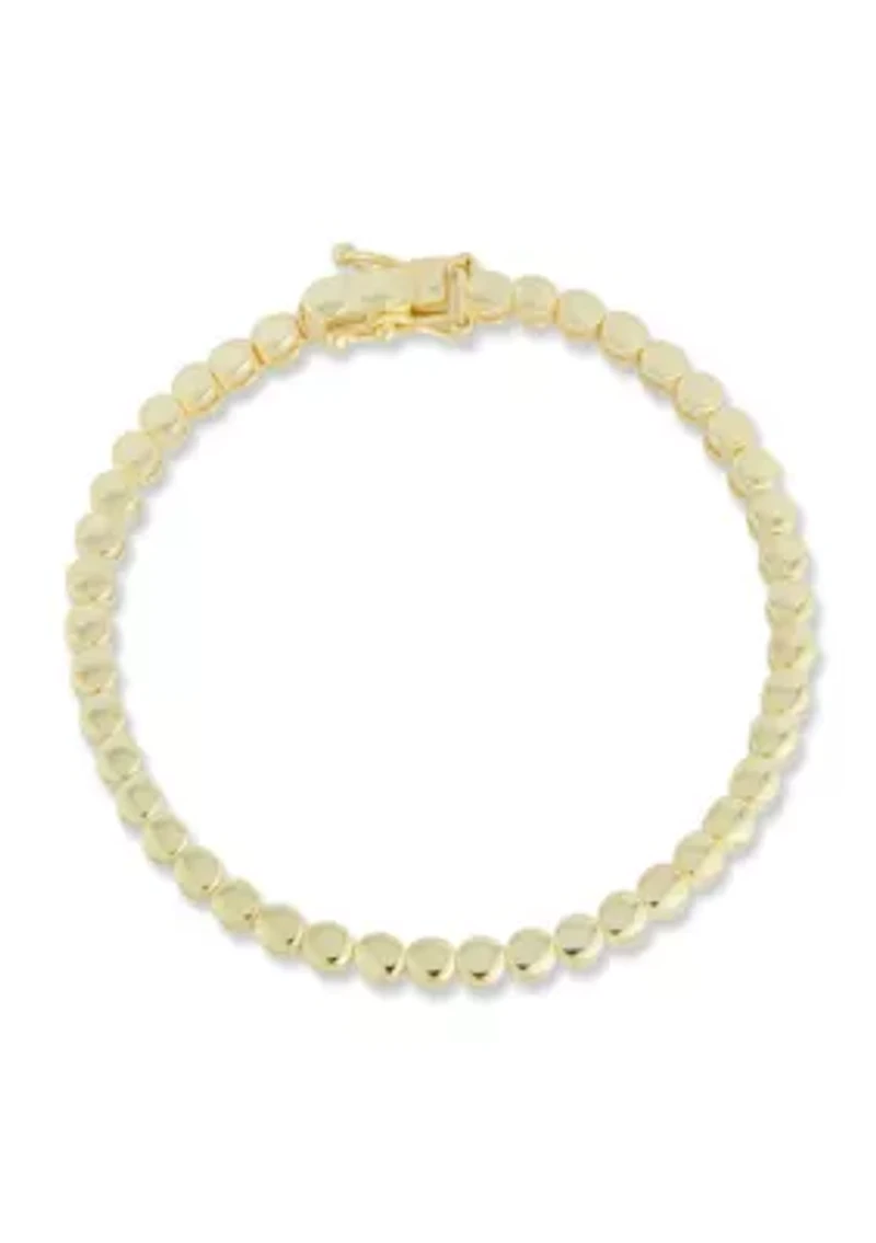 Sterling Silver Beaded Tennis Bracelet