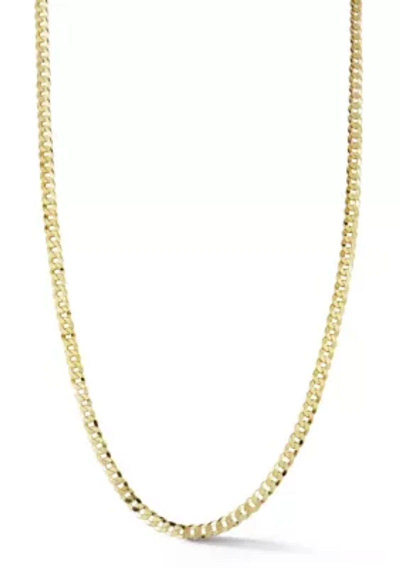 Italian Sterling Silver Curb Chain Necklace