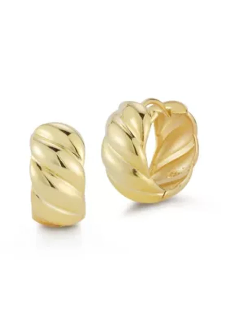 Sterling Silver Bold Twist Hoop Earrings