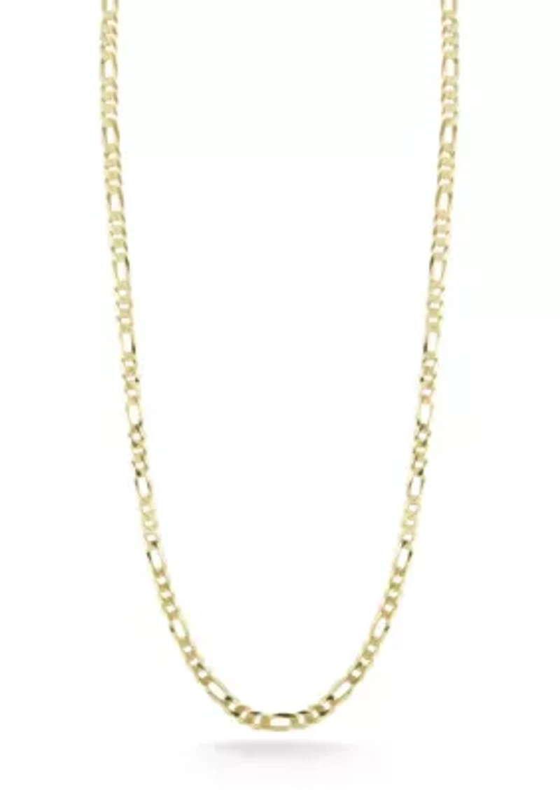 Italian Sterling Silver Figaro Chain Necklace