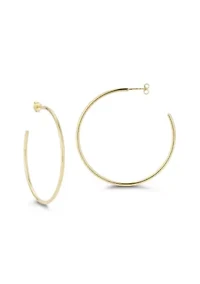 Sterling Silver 2in 2mm Tube Hoop Earrings